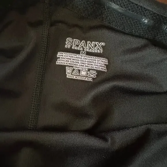 Spanx by Sara Blakely High Waisted Mid Thigh Short Black Women’s Medium - Picture 2 of 5